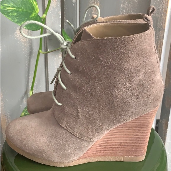 Steve Madden Suede wedge heel lace up boots - Picture 8 of 11